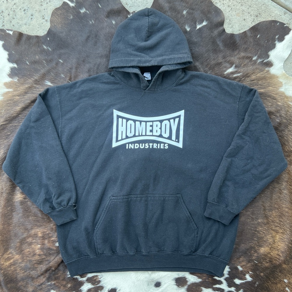 Homeboy Industries Gildan faded black graphic men’s unisex hoodie